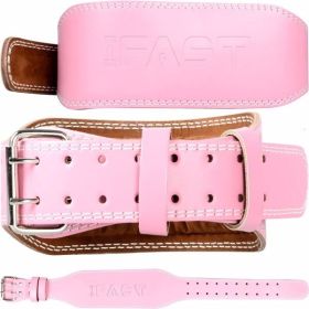 Weight Lifting Belt, Leather Weight Lifting Belt for Men and Women with 4 inch Padded Lumbar Support Belt for Weightlifting Deadlift, Cross Train