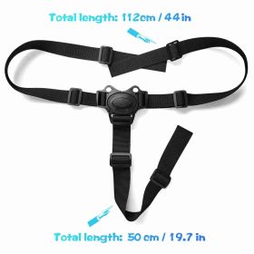 Baby Safety Belt Adjustable 3 Point Harness Baby High Chair Straps Seat Belts for Child Kid Stroller High Chair (Color: black)