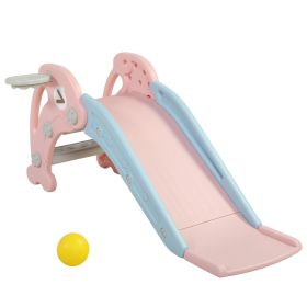 3 in 1 Kids Toddler Play Set with Basketball  Indoor Outdoor Freestanding Slide for Preschool Boys Girls (Option: as picture)