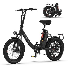 EB11 Electric Bike  500W Folding Bike 48V 10.4AH 7S Shimano Electric Bicycle (Color: black)