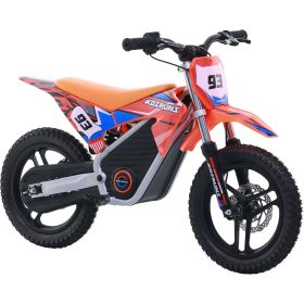 MX-E350 - Motocross Bike For Aged 4-8, 350W Internal Transmission Chassis, Maximum Driving Range Of 18km, RGB Support (Main Material: Steel, Main Color: Orange)