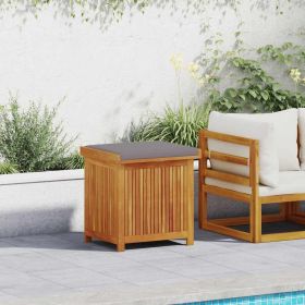 Outdoor Cushion Box 23.6"x19.7"x24" Solid Wood Acacia (Color: Brown)