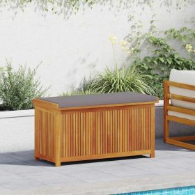 Outdoor Cushion Box 44.5"x19.7"x23.8" Solid Wood Acacia (Color: Brown)