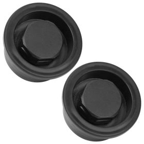 2Pcs PVC Surfboard Paddle Board Vent Hole Automatic Breathing Waterproof Accessorywhite (Color: black)